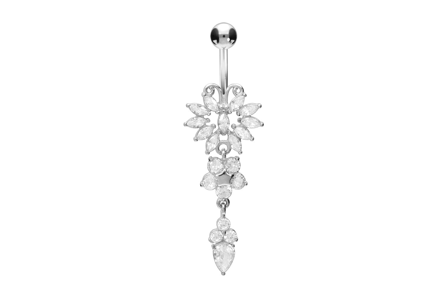 Chirurgenstahl Bananabell Piercing SCHMETTERLING + BLUME